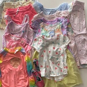 Cat & Jack 5T Girls Spring Summer Bundle Rompers Dresses Leggings Skorts